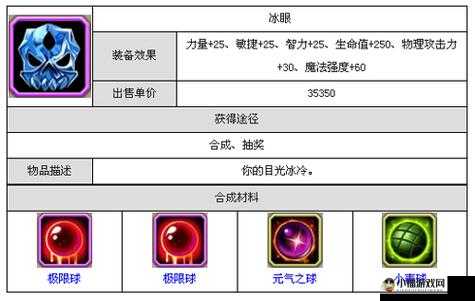 刀塔传奇冰眼核心装备全解析与攻略指南