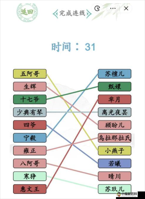 汉字找茬王：影视CP配对攻略全解析